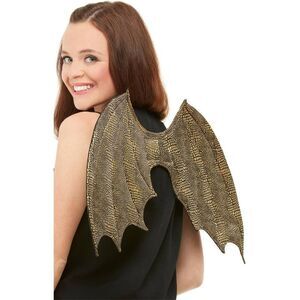 Smiffys Unisex Adult Dragon Wings / Gold
